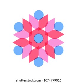Vector illustration of geometric flower