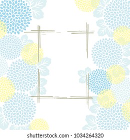 Vector illustration of geometric flowers