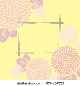 Vector illustration of geometric flowers