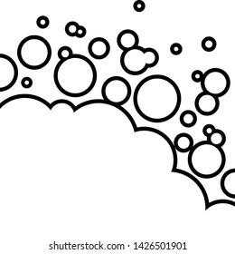 Vector illustration. Geometric foam background in black and white.