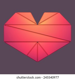 Vector Illustration of geometric heart.
