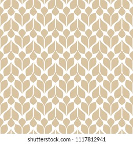 Vector illustration of geometric leaf seamless pattern. Floral organic background.