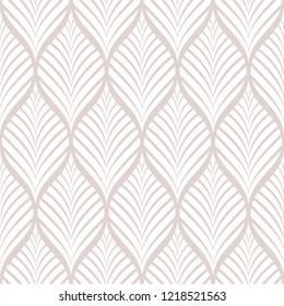 Vector illustration of geometric leaves seamless pattern. floral organic background.
