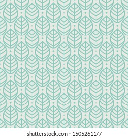 Vector illustration of geometric leaves seamless pattern. 