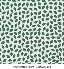 Vector illustration of geometric leaves seamless pattern. 