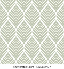 Vector illustration of geometric leaves seamless pattern. Floral organic background.