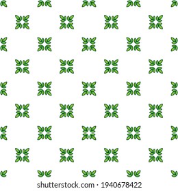 Ilustración vectorial de hojas geométricas sin costura. Fondo orgánico floral. El ornamento se puede usar para envolver de regalo papel, rellenos de patrones