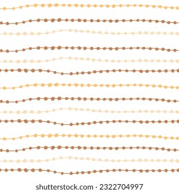 Vector illustration of geometric leaves seamless pattern. Floral organic background. Falling autumn leaves seamless pattern