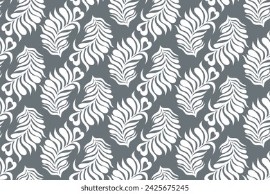 Ilustración vectorial de hojas geométricas sin patrón. Fondo orgánico floral.