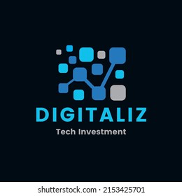 vector illustration of geometric line logo graphic, stylized line, text. top view, perfect for finance business, corporate and more