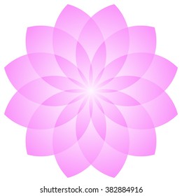 vector illustration of a geometric mandala flower