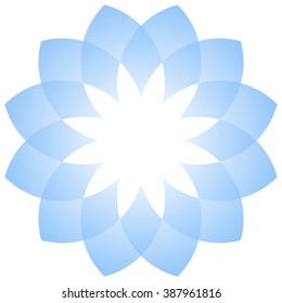 vector illustration of a geometric mandala flower