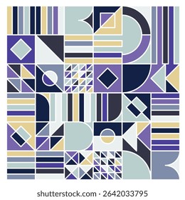 Vector illustration geometric minimal seamless bauhaus style. Vector illustration design.