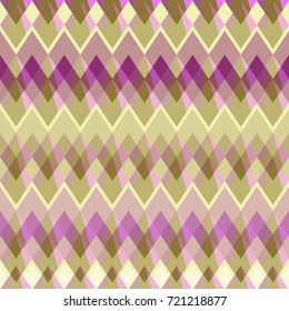 
Vector illustration with geometric pattern from voluminous rhombuses, squares and triangles of light golden yellow, purple and gray. Could be used for backgrounds, wallpaper,textile,house interiors.
