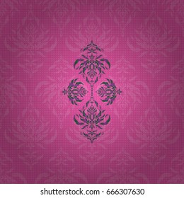 Vector illustration. Geometric repeating seamless pattern with hexagon shapes in green, purple and pink gradient.