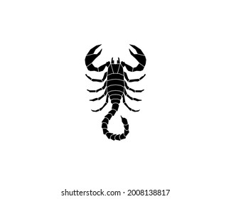 vector illustration of geometric scorpion logo, scorpion mascot icon suitable for stickers and more svg