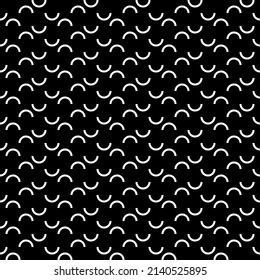 Vector illustration. Geometric seamless pattern. Abstract background of geometric shapes. Spotted black and white background. Simple abstract background from contour semicircle.