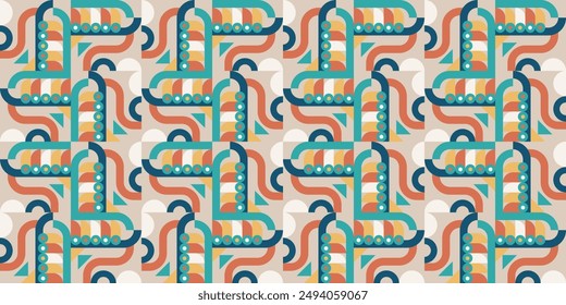 Vector illustration geometric seamless pattern