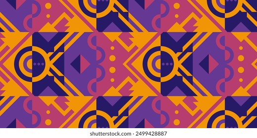Vector illustration geometric seamless pattern
