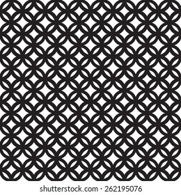 Vector Illustration of Geometric Seamless Pattern for Design, Website, Background, Banner. Element for Wallpaper or Textile. Black and White Texture Template
