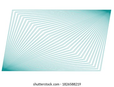 Vektorgrafik. Geometrische Form aus gebrochenen Linien.