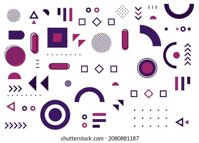 vector illustration of geometric shape pattern with purple and violet color. good for any design template