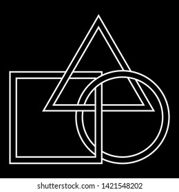 Vector illustration of geometric shapes. Logo from geometric shapes.