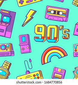 Ilustración vectorial de formas geométricas. Estilo vintage de los años 80 y 90. Resumen de un patrón impecable, estilo de moda. Diseño textil y de papel.