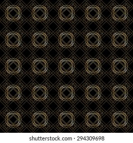 Vector illustration of geometric style seamless pattern of metal lines.