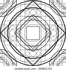Vector illustration of geometric style seamless pattern of metal lines.