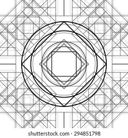 Vector illustration of geometric style seamless pattern of metal lines.