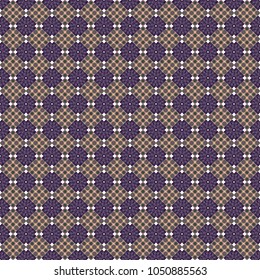 Vector illustration. Geometrical seamless pattern with green, beige and gray tiles.