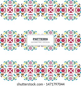 Vector illustration. Geometrical seamless pattern tiles.Colorful pattern for backgrounds and design