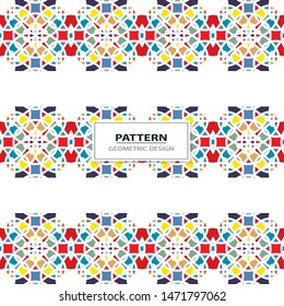 Vector illustration. Geometrical seamless pattern tiles.Colorful pattern for backgrounds and design