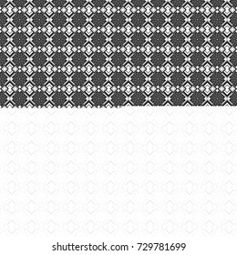 Vector illustration. Geometrical seamless pattern with white, gray and black tiles.