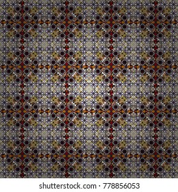 Vector illustration. Geometrical seamless pattern with gray, black and white tiles.