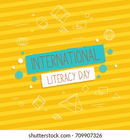 Vector illustration of geometrics for International Literacy Day.