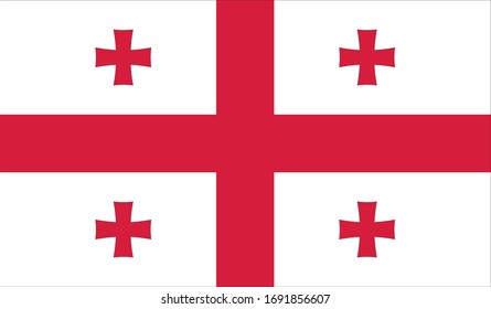 vector illustration of Georgia flag