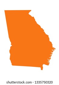 vector illustration of Georgia State map