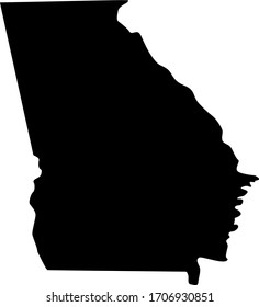 vector illustration of Georgia State map