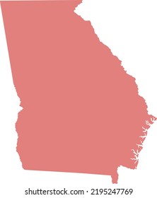Vector Illustration of Georgia US State map