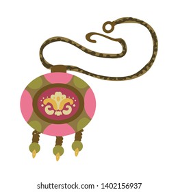 Vector illustration of Georgian and amulet icon. Collection of Georgian and round  stock vector illustration.