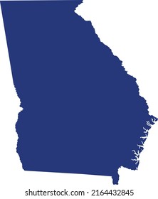 Ilustración vectorial del mapa del estado de Georgia-Estados Unidos
