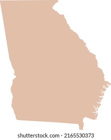 Vector Illustration of Georgia-US State map