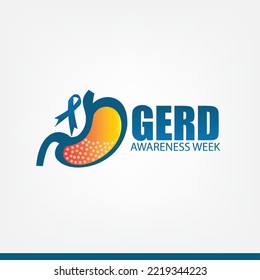 Vector Illustration of GERD Awareness Week. Simple and Elegant Design