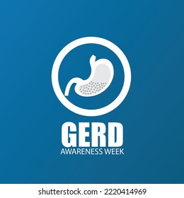 Ilustración vectorial de la Semana de Concienciación sobre GERD. Diseño sencillo y elegante