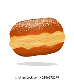 vector illustration of a German donut called Krapfen