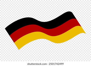 Vector illustration of German flag on transparent background
