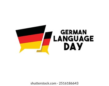 Vector Illustration of German Language Day. Flat design vector. Poster, banner, card,background. Eps 10.