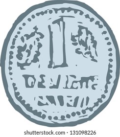 Vector illustration of German mark